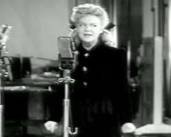 The actress also worked in radio in Las Vegas, where she had great success. Her first work on the radio was in 1942 on the show Command Performance.